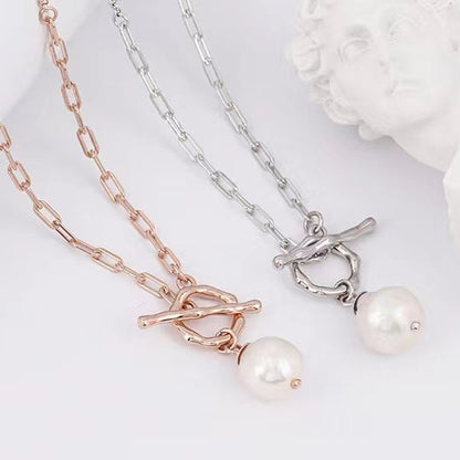 Collar de plata maciza S925 con auténtica perla barroca y un sueño hecho realidad