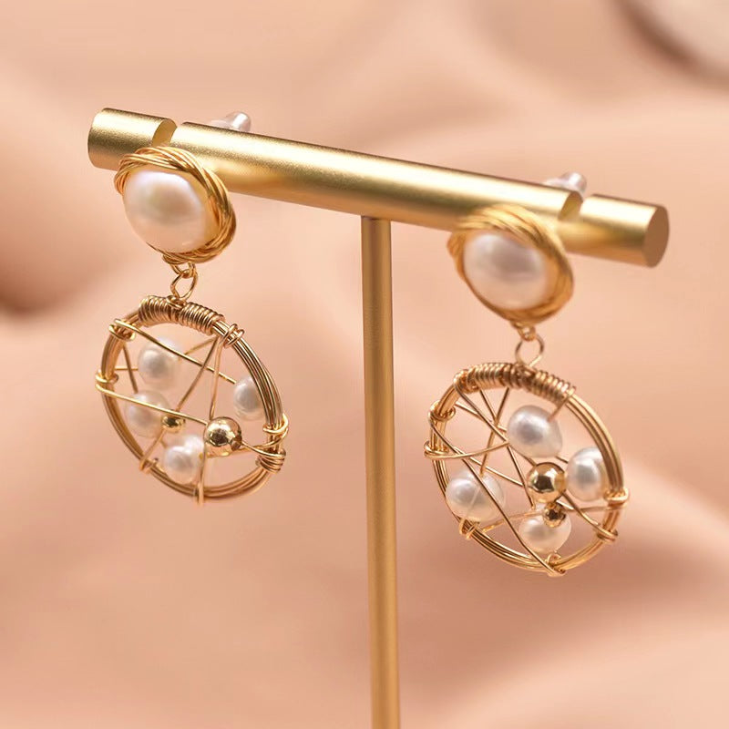 Genuine Freshwater Baroque Pearl / Genuine  Freshwater Pearl Forest Department Earrings