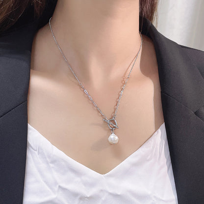 Collar de plata maciza S925 con auténtica perla barroca y un sueño hecho realidad
