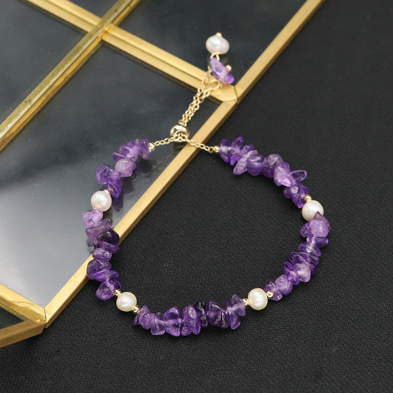 Genuine Freshwater Pearl & Gem Stone Bracelet (Limited Edition)