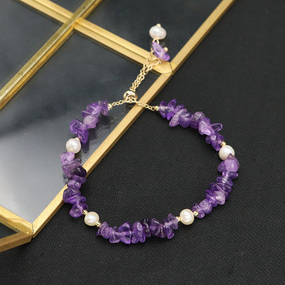Genuine Freshwater Pearl & Gem Stone Bracelet (Limited Edition)