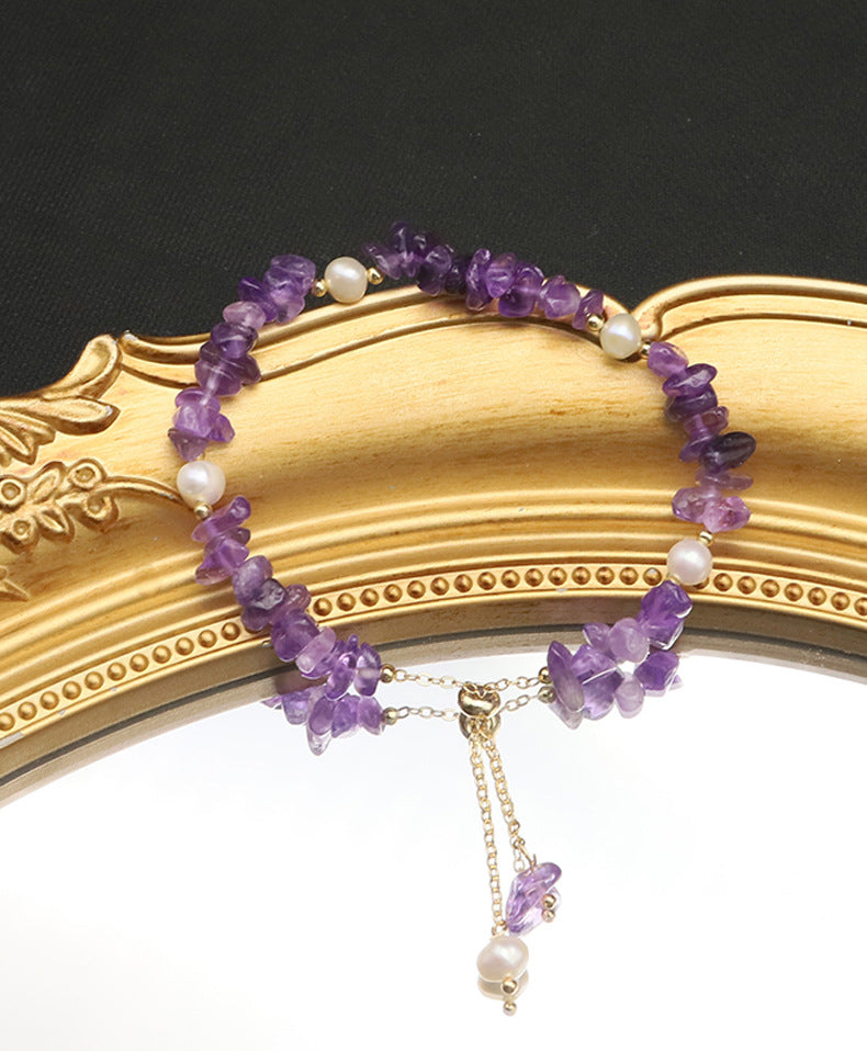 Genuine Freshwater Pearl & Gem Stone Bracelet (Limited Edition)