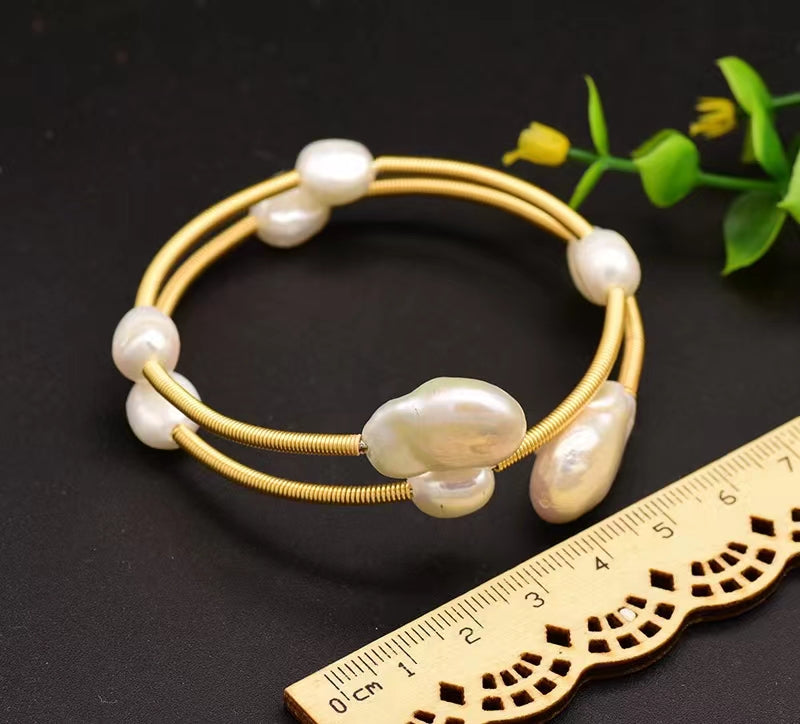 Bracelet en perles d'eau douce baroques véritables cerises (édition limitée)