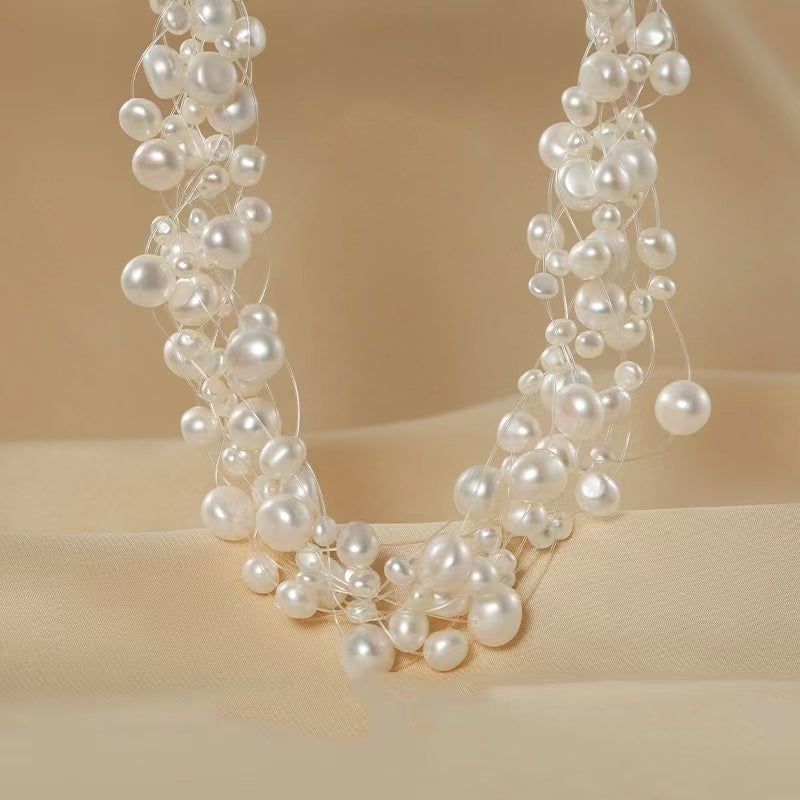 Collar Carwyn de perlas de agua dulce genuinas