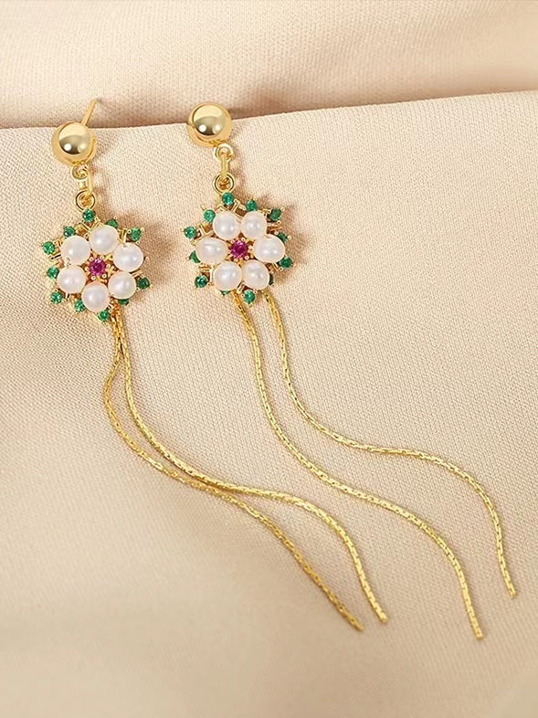 Boucles d'oreilles en perles d'eau douce véritables