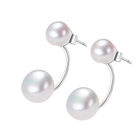 Brass Plated with 18K Gold  Genuine Freshwater Pearl Alberta Earrings