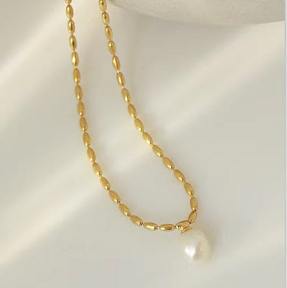 Collar Hana de perlas de agua dulce genuinas