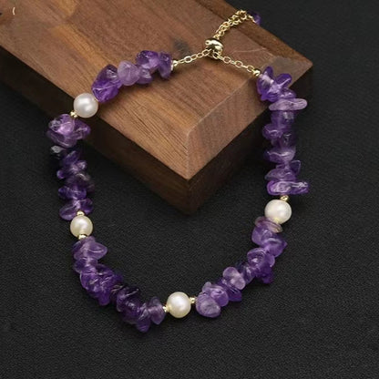 Genuine Freshwater Pearl & Gem Stone Bracelet (Limited Edition)