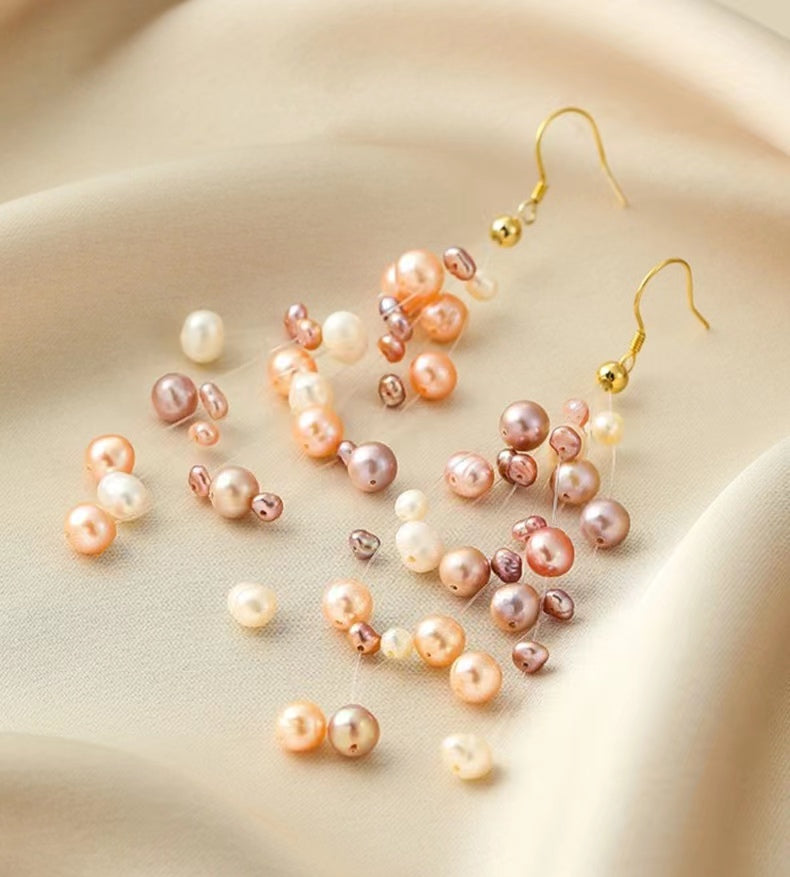 Boucles d'oreilles Meteor Dream en perles d'eau douce véritables
