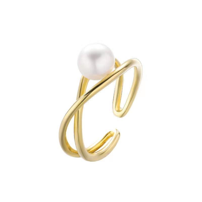 Bague œil de Dieu en argent massif S925 avec véritable perle d'eau douce