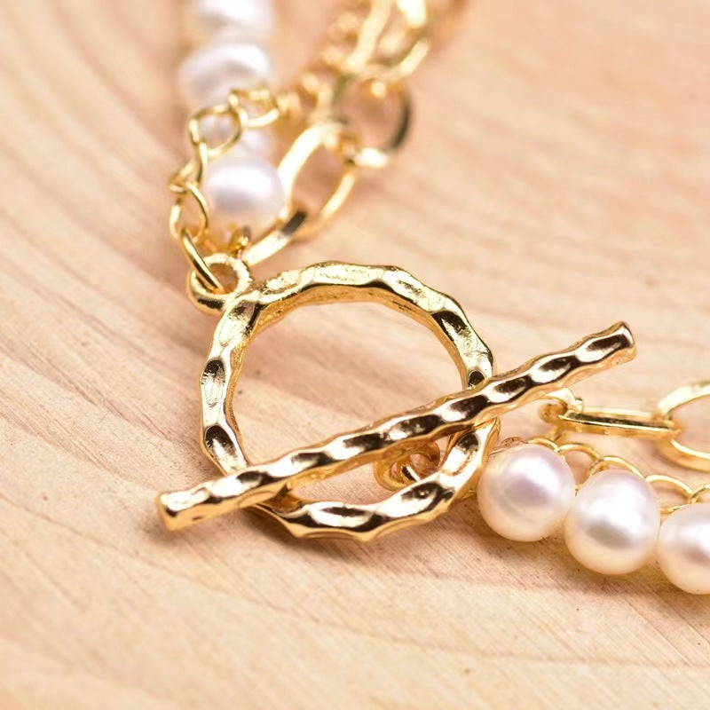 Bracelet Vesta en véritable perle d'eau douce baroque (édition limitée)