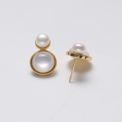 Genuine Freshwater Pearl Solid S925 Silver Holy Lake Earrings