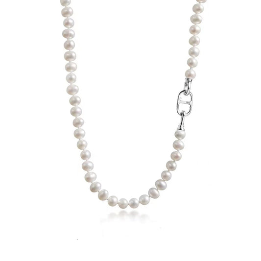 Collar de ludivoína con perlas de agua dulce genuinas