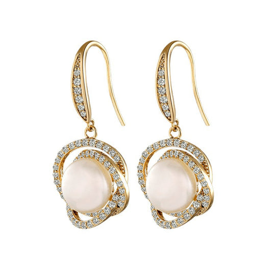 Genuine Freshwater Pearl Galaxy Earrings