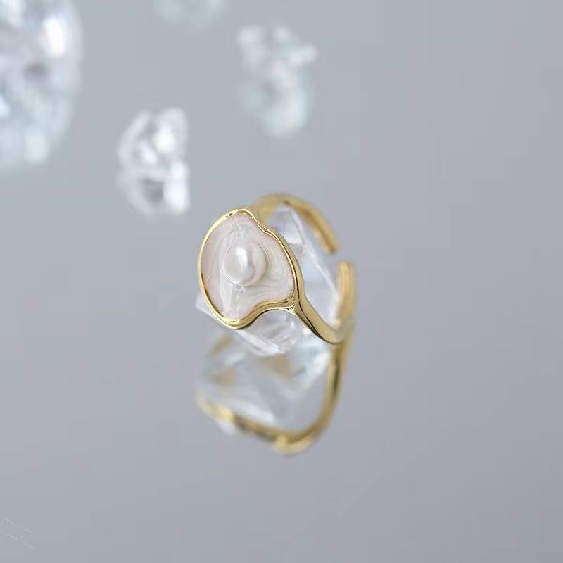 Bague en perles d'eau douce véritables