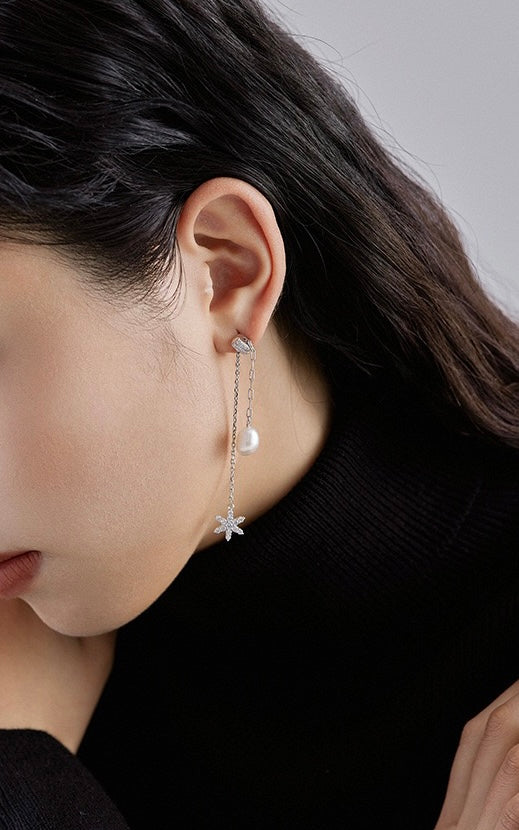 Boucles d'oreilles Star Wish en perles d'eau douce véritables