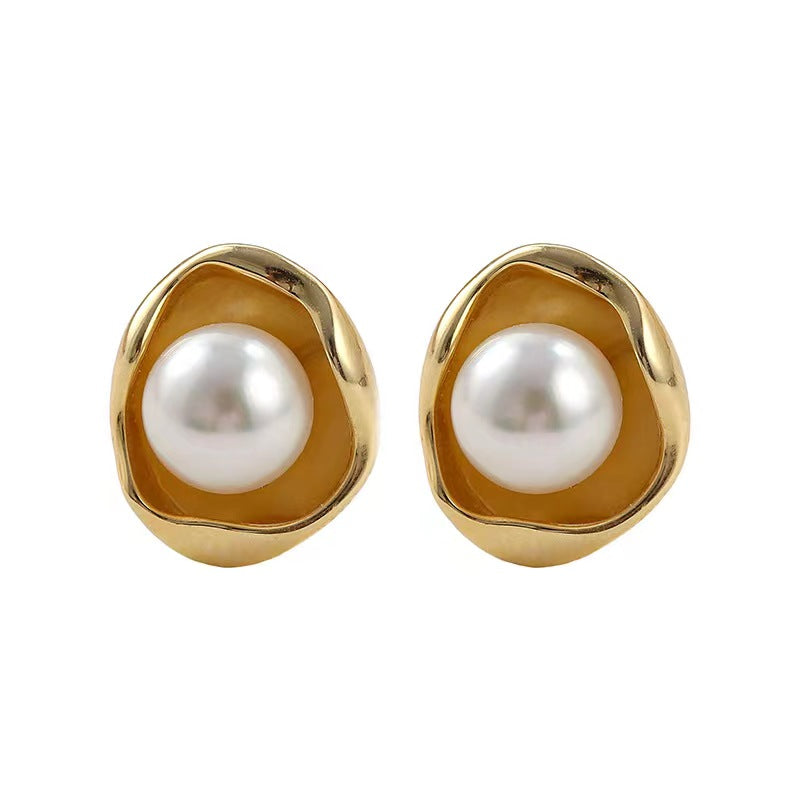 Boucles d'oreilles Freda en véritable perle d'Akoya