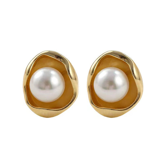 Boucles d'oreilles Freda en véritable perle d'Akoya
