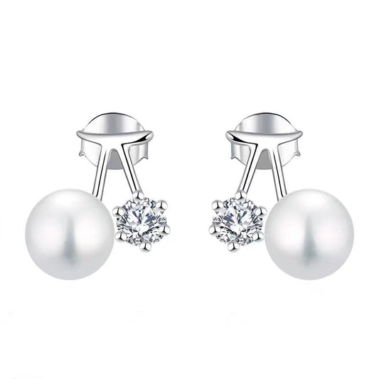 Boucles d'oreilles Promise en perles d'eau douce véritables et diamants