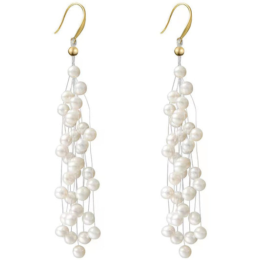 Boucles d'oreilles larmes d'ange en perles d'eau douce véritables