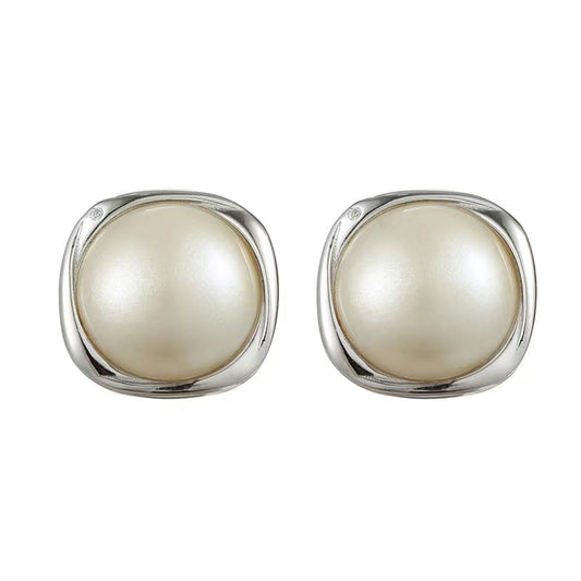 Boucles d'oreilles Eladah en véritable perle Mabe