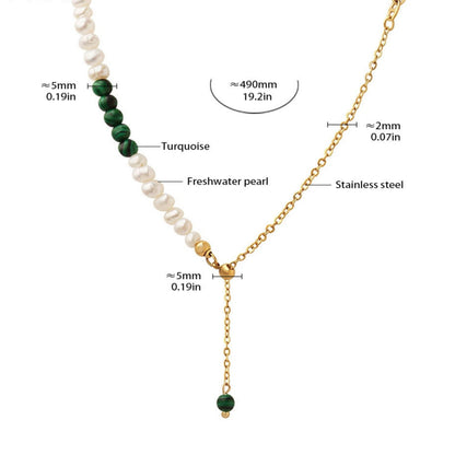 Genuine Freshwater Pearl Titanium Steel The Wizard of Oz Necklace