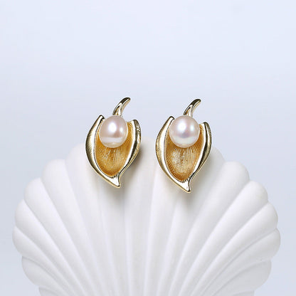 Boucles d'oreilles sirène en perles d'eau douce véritables