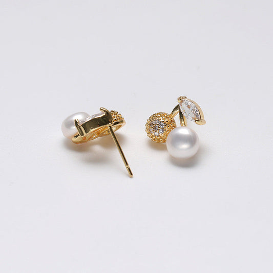 Boucles d'oreilles Petrichor en perles d'eau douce véritables et solides S925