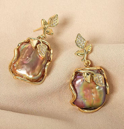Genuine Freshwater Baroque Pearl Ocean Rose Set