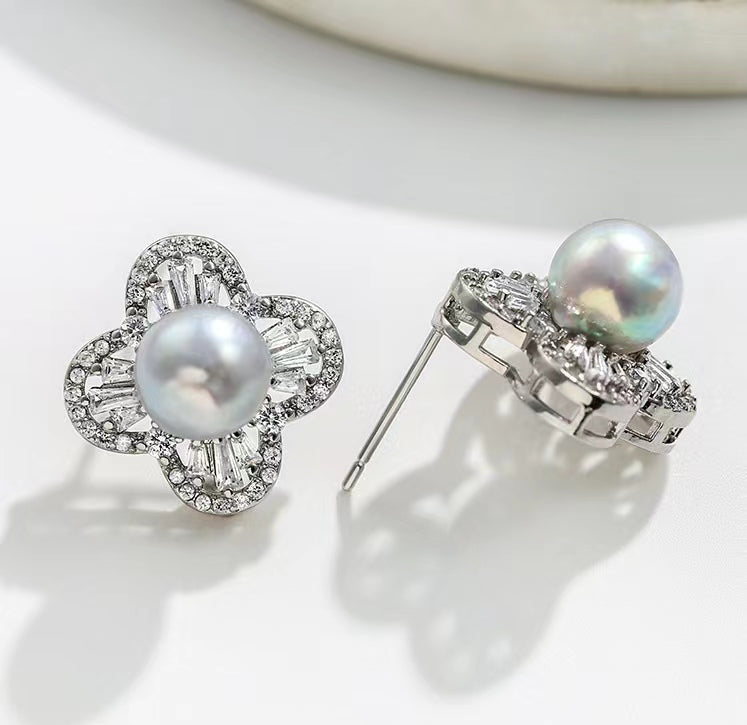 Boucles d'oreilles Dora en véritable perle de Tahiti