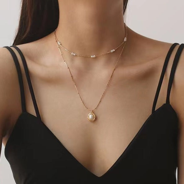 Collier de perles d'eau douce baroques authentiques