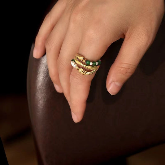 Genuine Freshwater Baroque Pearl Lawrence Ring