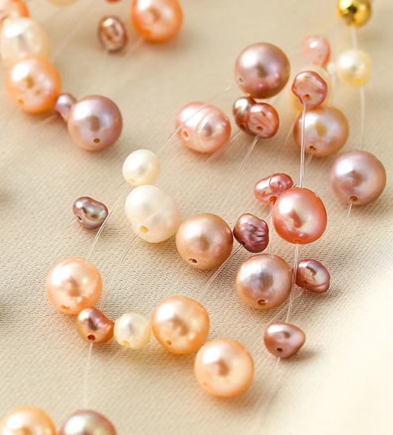 Boucles d'oreilles Meteor Dream en perles d'eau douce véritables