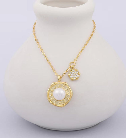 Collier Sun Radiance en argent massif S925 avec perles baroques authentiques
