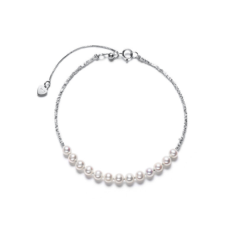 Genuine Baroque Pearl Solid S925 Silver Limerence Bracelet