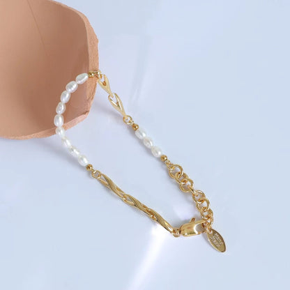 Bracelet de promesse en véritable perle d'eau douce