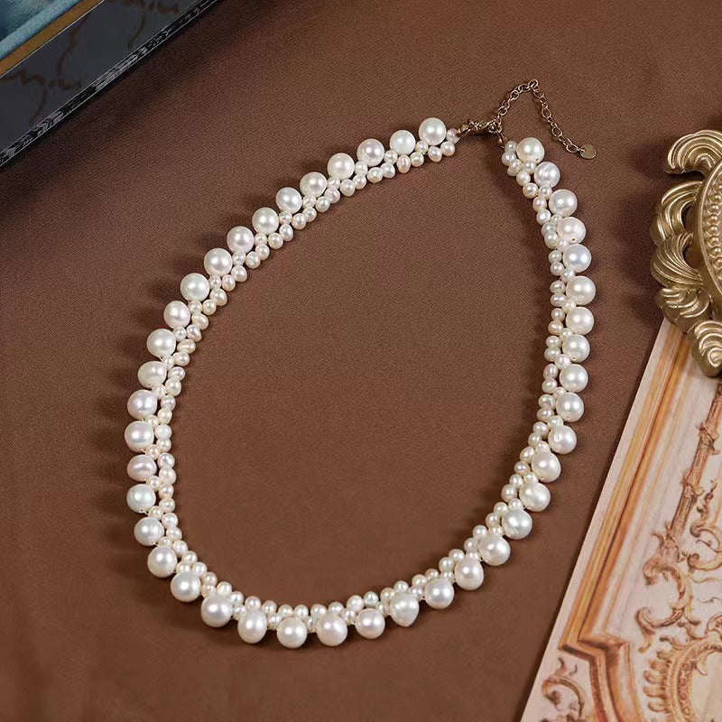 Collar de la Diosa del Resplandor con Perlas de Agua Dulce Genuinas