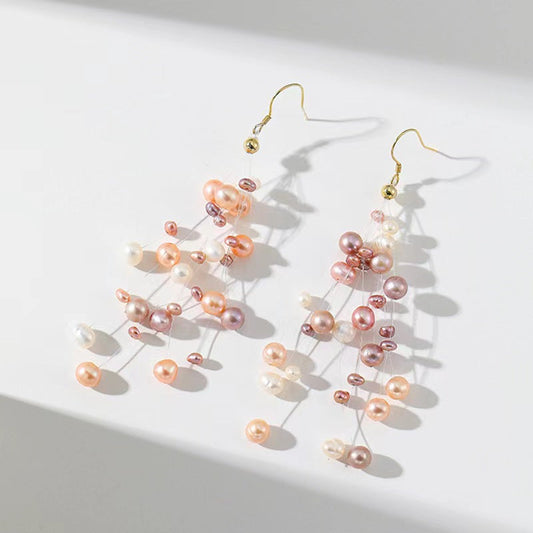 Boucles d'oreilles Meteor Dream en perles d'eau douce véritables