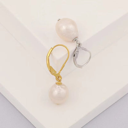 Genuine Baroque Pearl S925 Silver Lantern Earrings