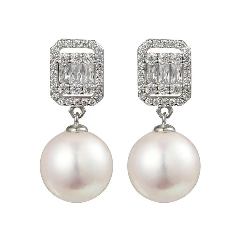 Boucles d'oreilles Camille en véritable perle de Tahiti/Edison