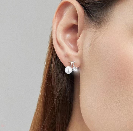 Boucles d'oreilles Promise en perles d'eau douce véritables et diamants