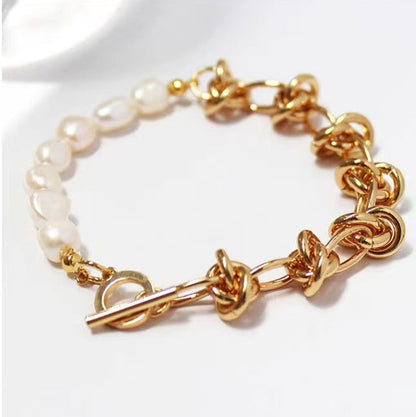 Genuine Freshwater Pearl Knot Bracelet