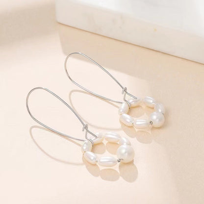 Genuine Freshwater Pearl S925 Silver Swaying Lily Earrings