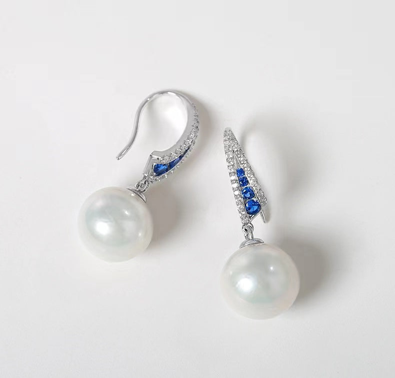 Pendientes de la Edad de Hielo con Perlas de Agua Dulce Genuinas