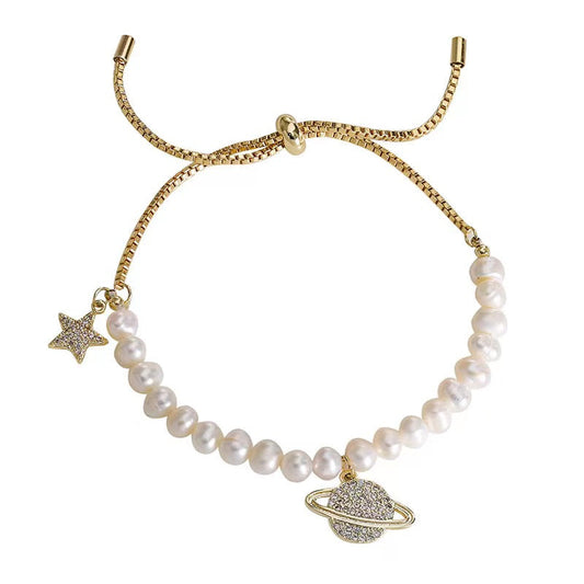 Bracelet Mars en véritables perles d'eau douce