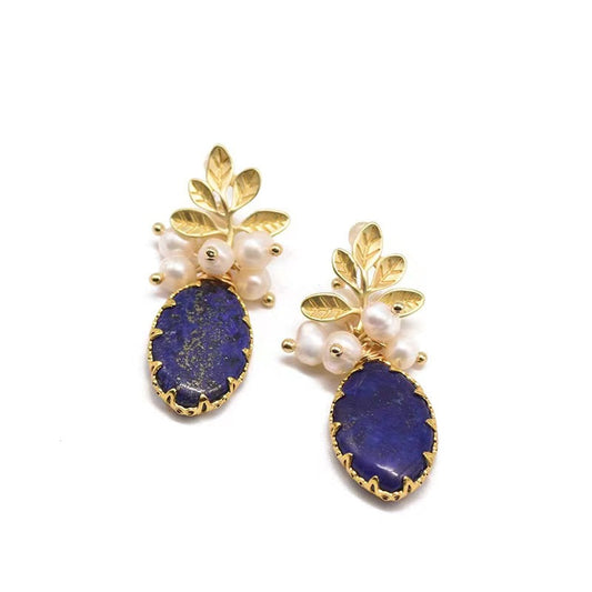 Pendientes Jungle Secret de auténtica perla de agua dulce