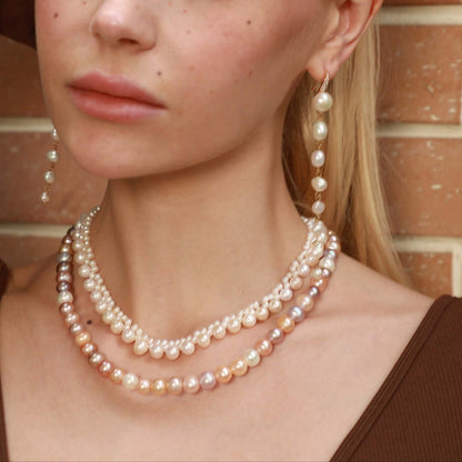 Collier Déesse de l'Éclat en Perles d'Eau Douce Véritables