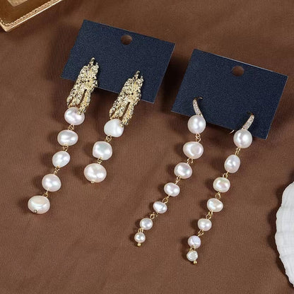 Boucles d'oreilles Dream Tears en perles d'eau douce véritables