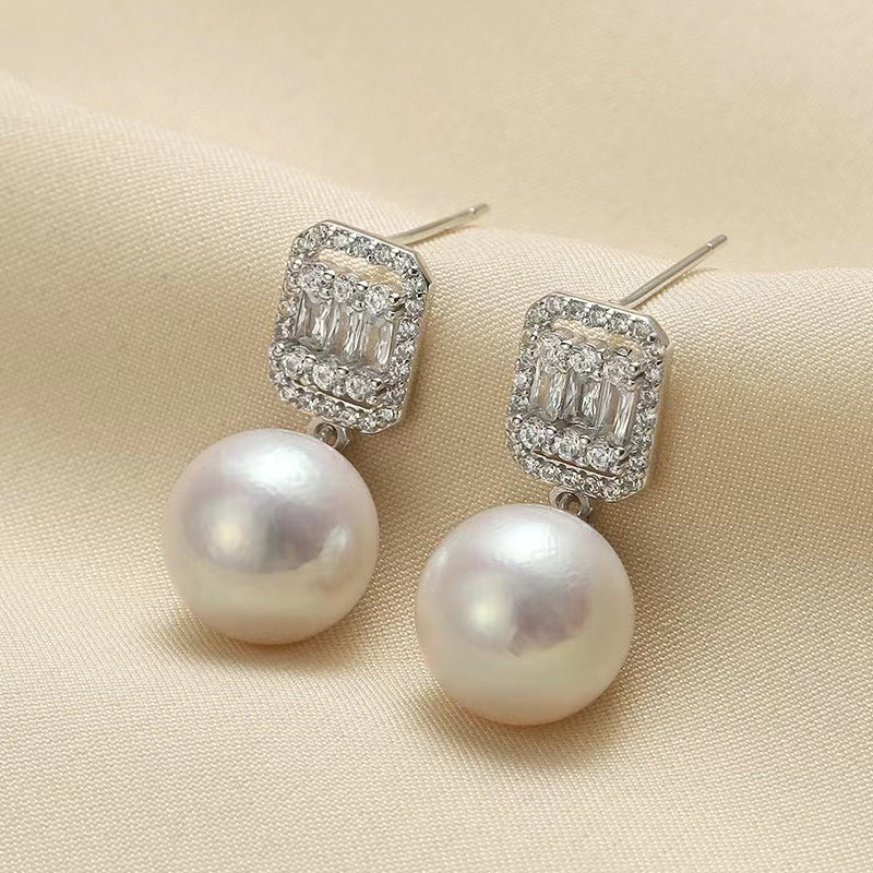Boucles d'oreilles Camille en véritable perle de Tahiti/Edison