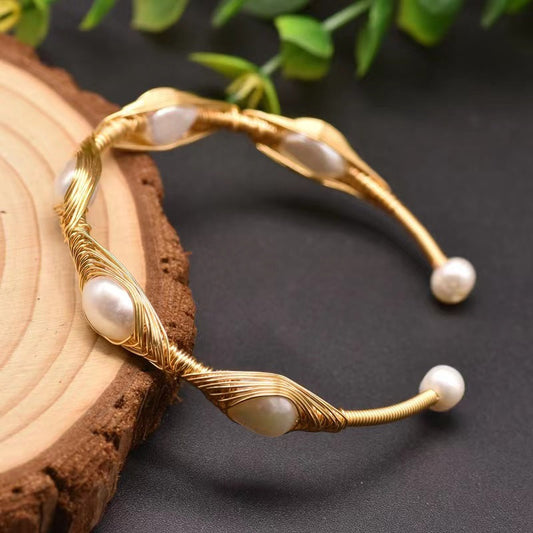 Bracelet en perles d'eau douce baroques authentiques (édition limitée)